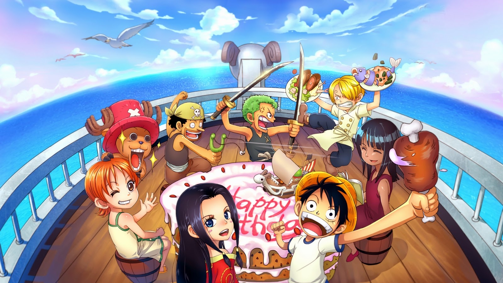 Đam mê anime và đặc biệt là One Piece? Không nên bỏ qua hình nền anime đặc sắc này để tạo không khí tràn đầy sức sống cho máy tính của bạn. Nó là một số những hình nền đẹp nhất của one piece, làm hài lòng tất cả các fan anime.
